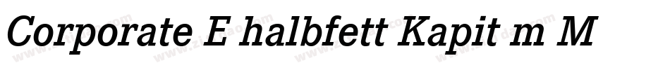 Corporate E halbfett Kapit m Medziff字体转换